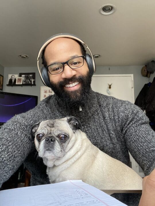 Amery and his dog