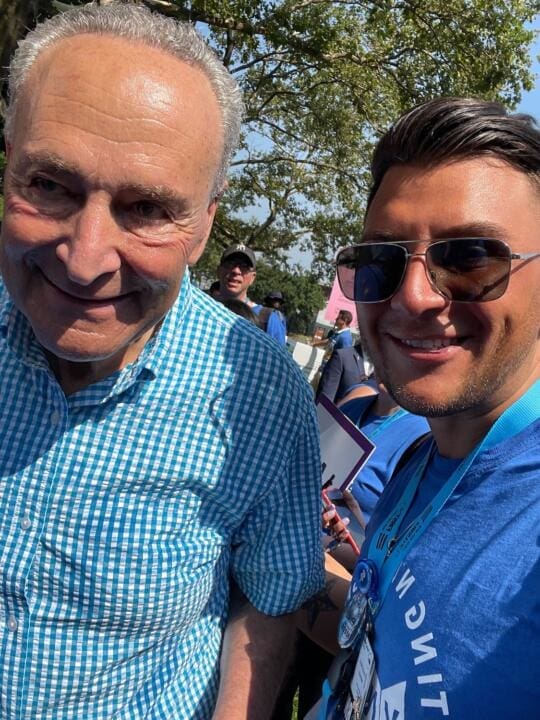 Heroes Mike G with Senator Schumer