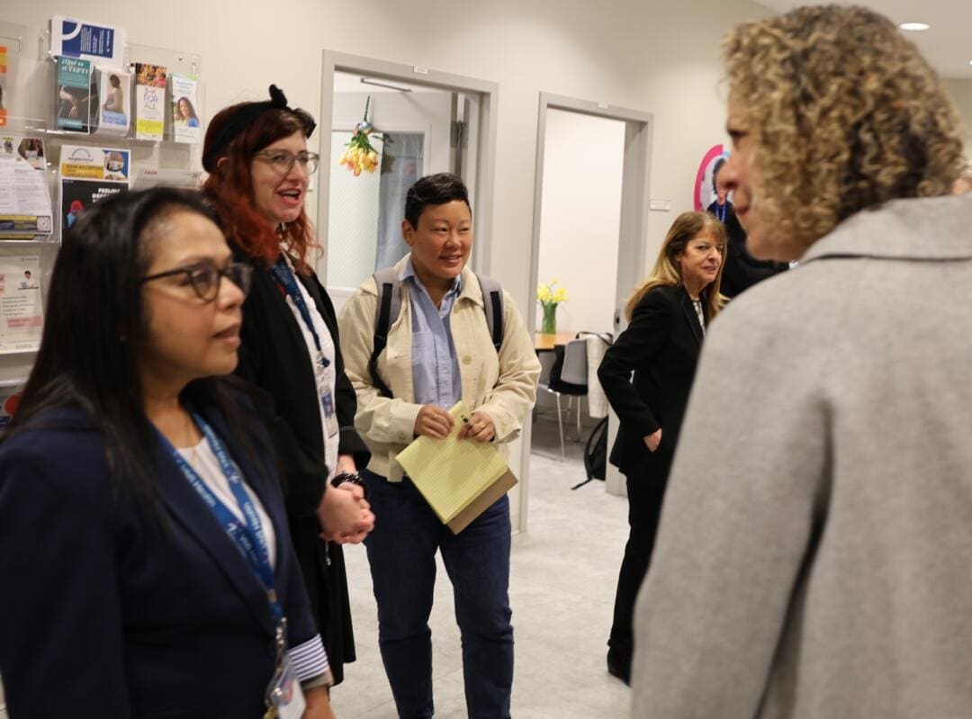 Annie John and Dr. Chinazo Cunningham chatting